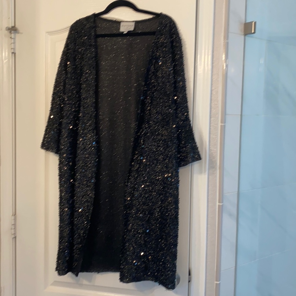 Black sequin cardigan